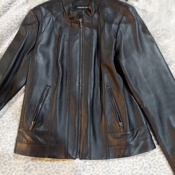 Wilsons Julia Leather Scuba Jacket - Picture 5 of 16